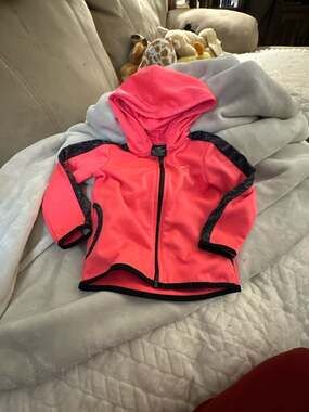 Nike Toddler Girls Pink Full Zip Therma-FIT Hoodie Jacket 18 months